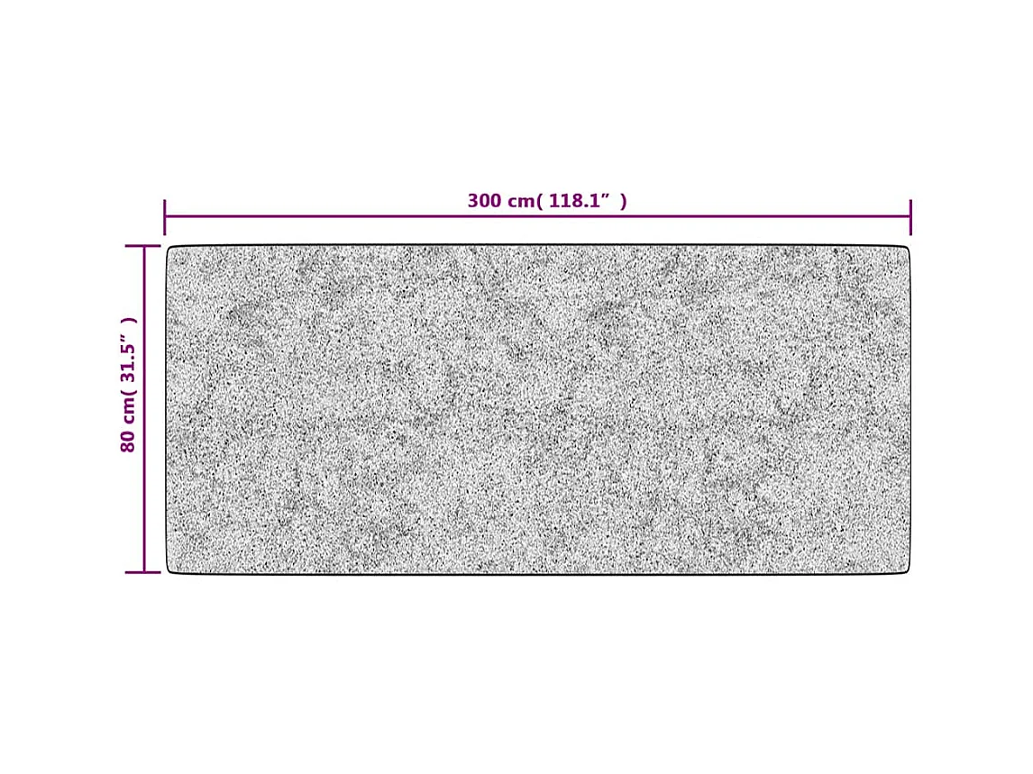 Tapis lavable antidérapant 80x300 cm Multicolore