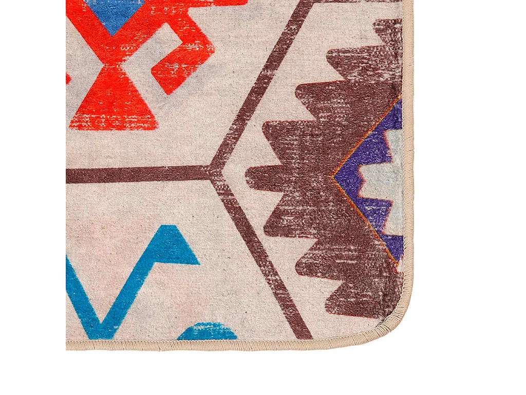 Tapis lavable multicolore 80x150 cm antidérapant