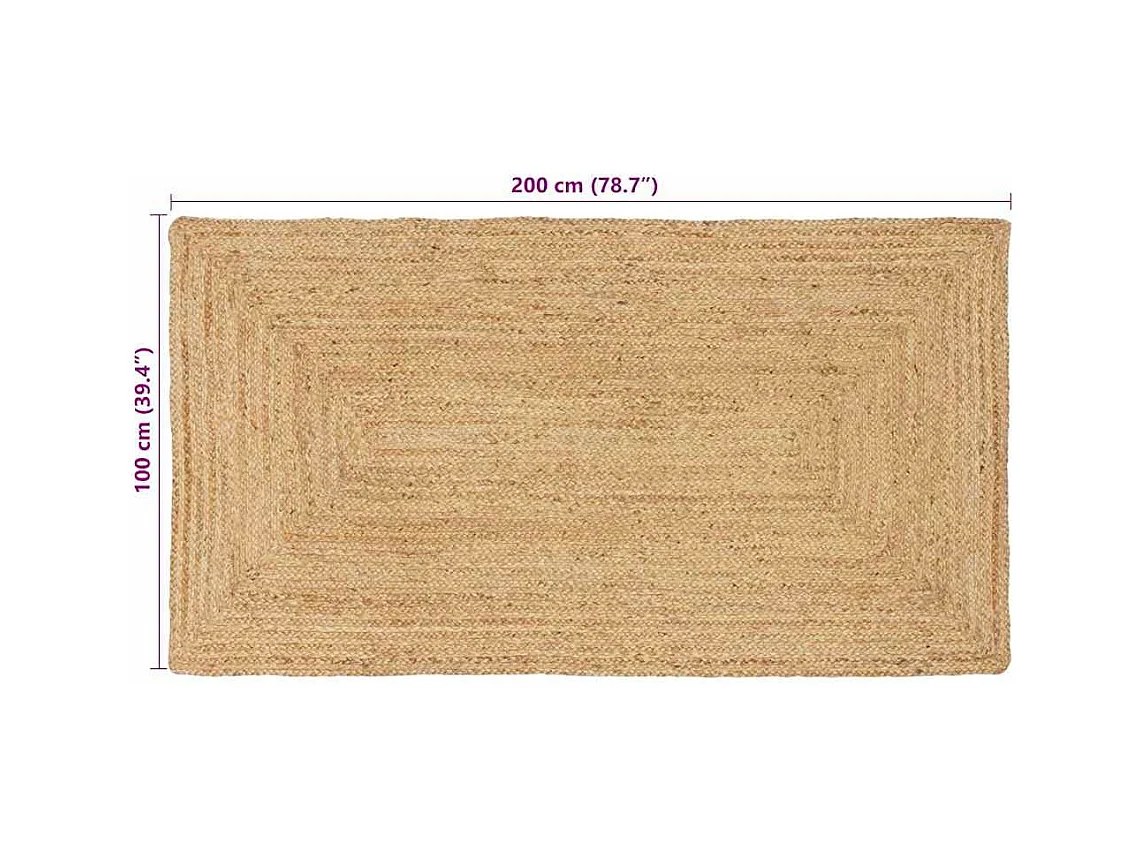 Tapis Beige 100 x 200 cm Jute
