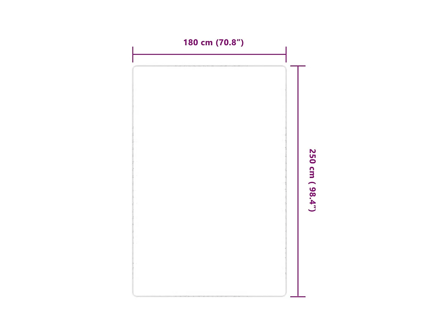 Alfombra de yute con reverso de látex 180x250 cm