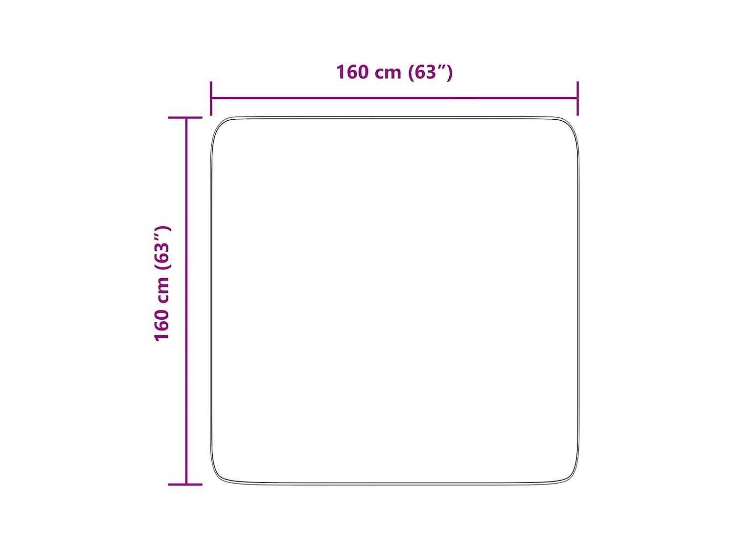 NAVARRA Shaggy Vloerkleed Donkergrijs 160x160 cm