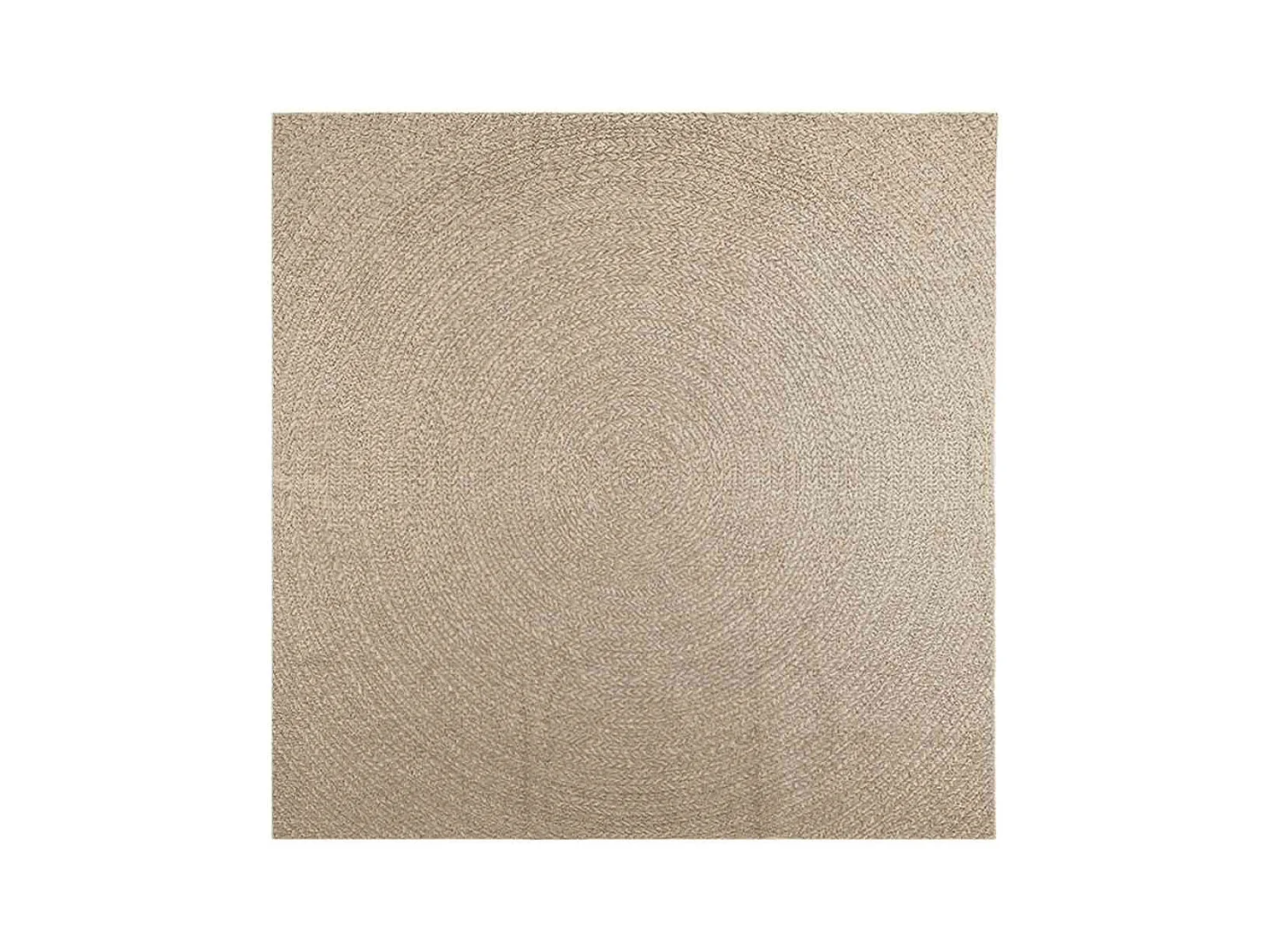 Tapis ZIZUR beige 240x240 cm aspect de jute intérieur extérieur