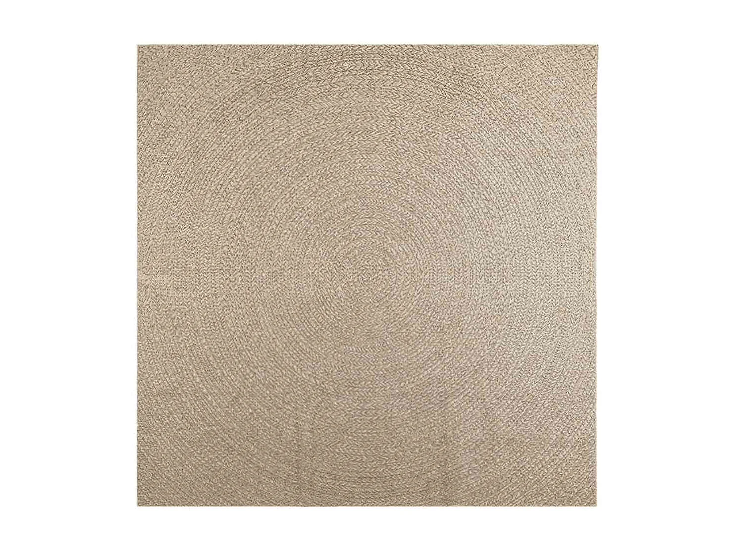 Tapis ZIZUR beige 240x240 cm aspect de jute intérieur extérieur