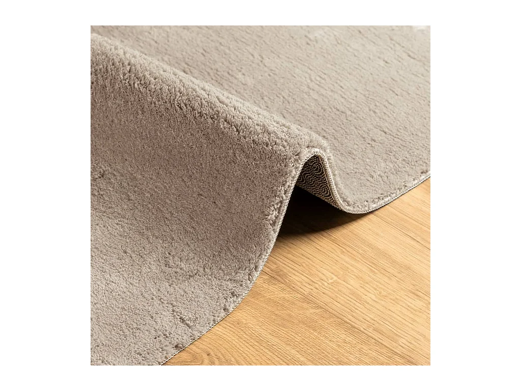 Tapis HUARTE à poils courts doux et lavable sable 240x240 cm