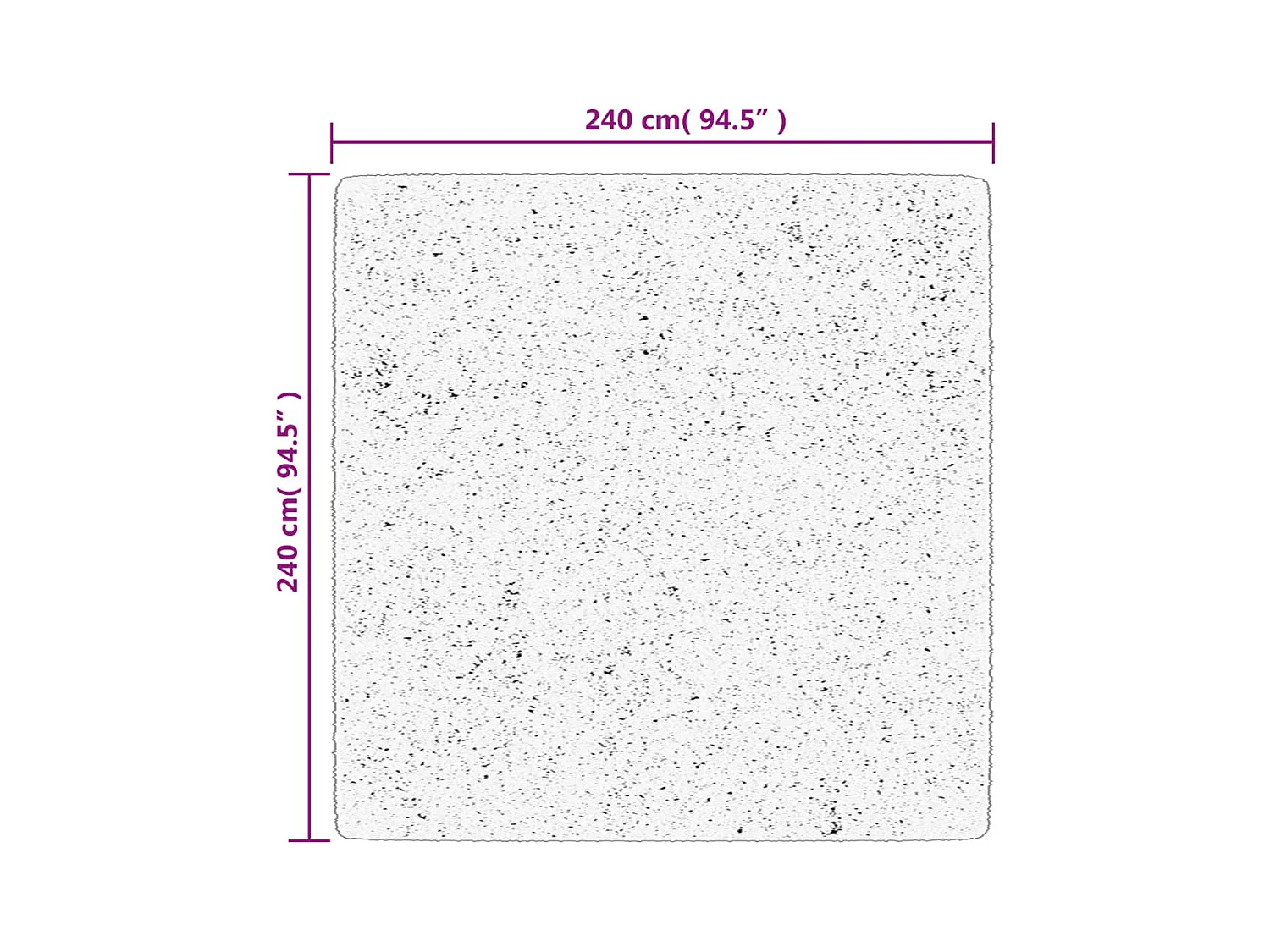 Tapis HUARTE à poils courts doux et lavable sable 240x240 cm