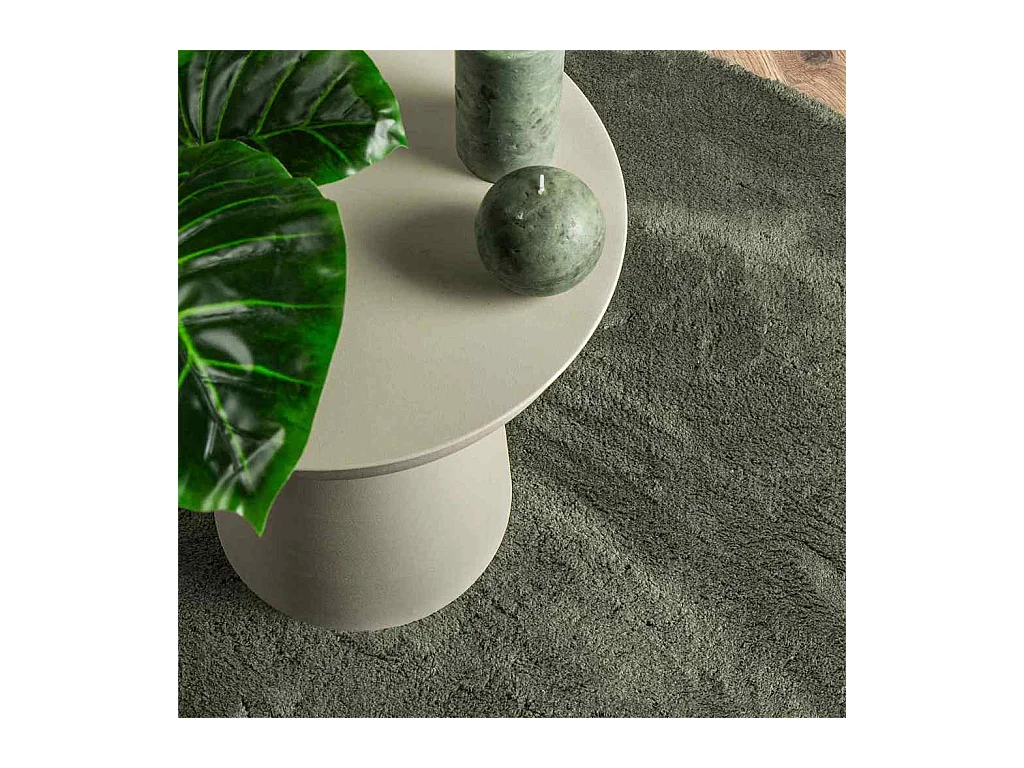 Tappeto verde bosco 160 x 230 cm in poliestere