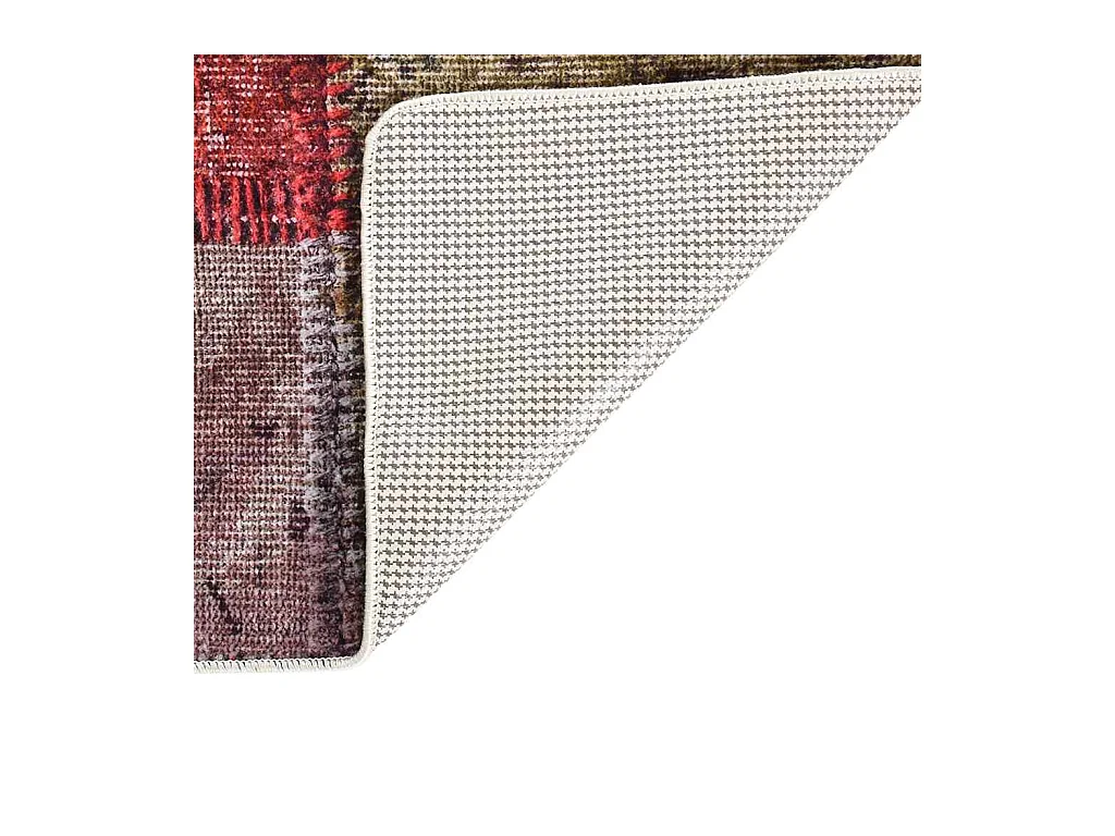 Tapis lavable antidérapant Patchwork 120x180 cm multicolore