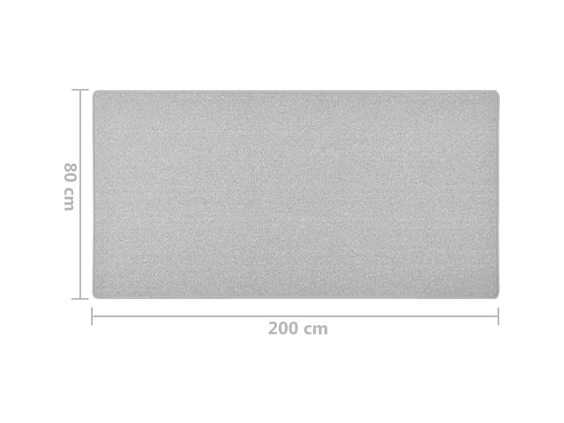 Tapis de couloir Gris clair 80x200 cm