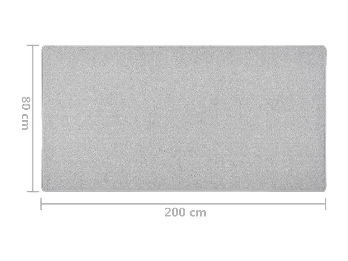 Tapis de couloir Gris clair 80x200 cm