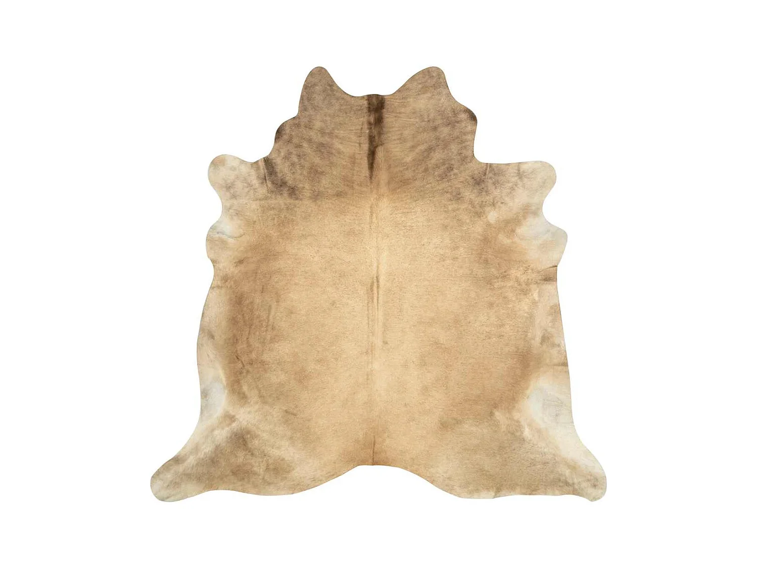 Alfombra de piel de vaca auténtica beige 180x220 cm