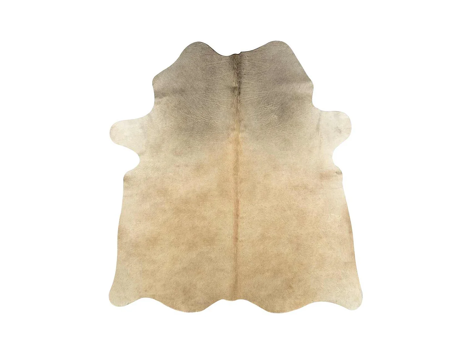 Alfombra de piel de vaca auténtica beige 180x220 cm