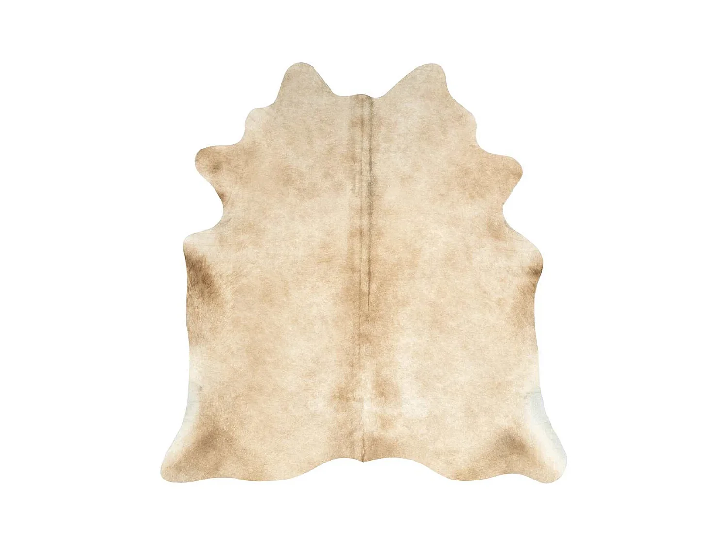 Alfombra de piel de vaca auténtica beige 180x220 cm