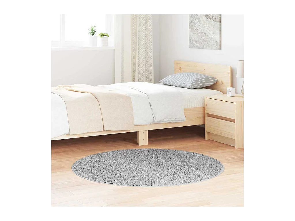 Tappeto grigio 120 x 120 cm in polipropilene