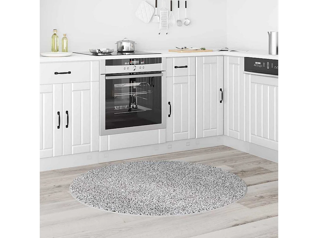 Tappeto grigio 120 x 120 cm in polipropilene