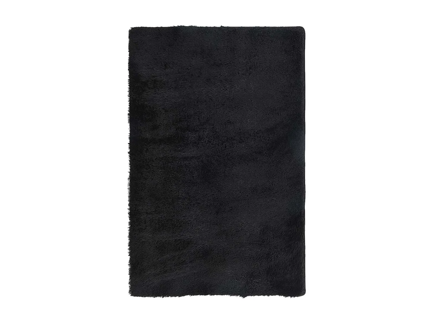 Alfombra NAVARRA Shaggy Negra 130x200 cm Poliéster