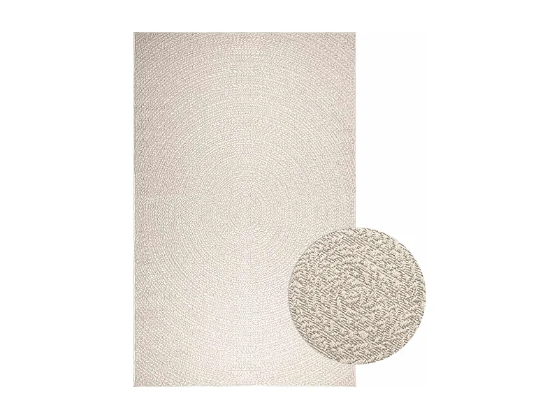 Alfombra ZIZUR color crema 200x290 cm efecto yute interior y exterior