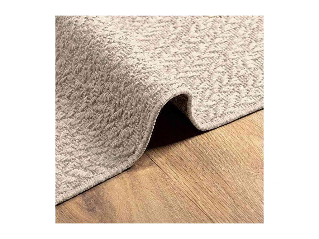 Alfombra ZIZUR color crema 200x290 cm efecto yute interior y exterior