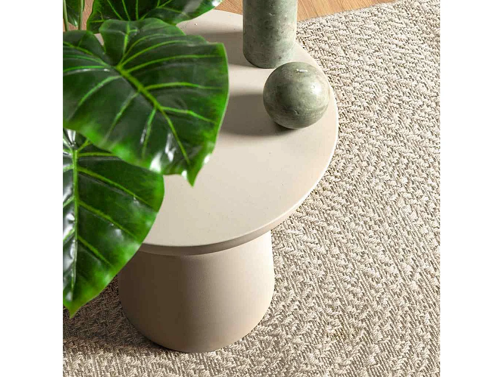 Tapis ZIZUR crème 200x290 cm aspect de jute intérieur extérieur