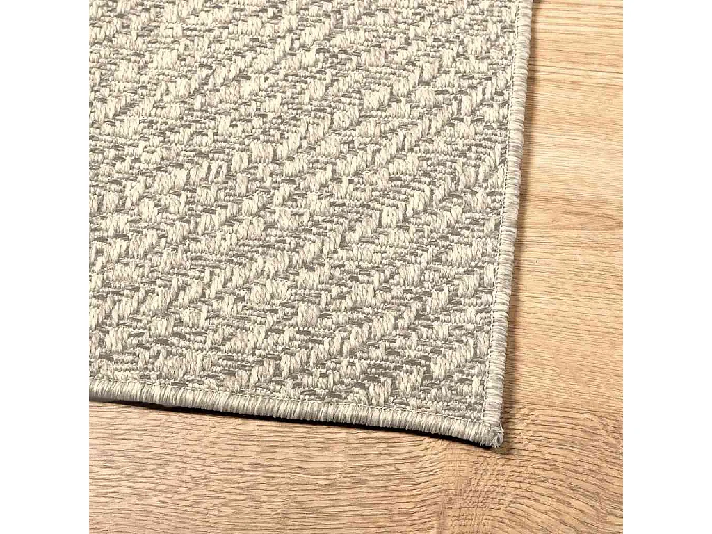 Tapis ZIZUR crème 200x290 cm aspect de jute intérieur extérieur