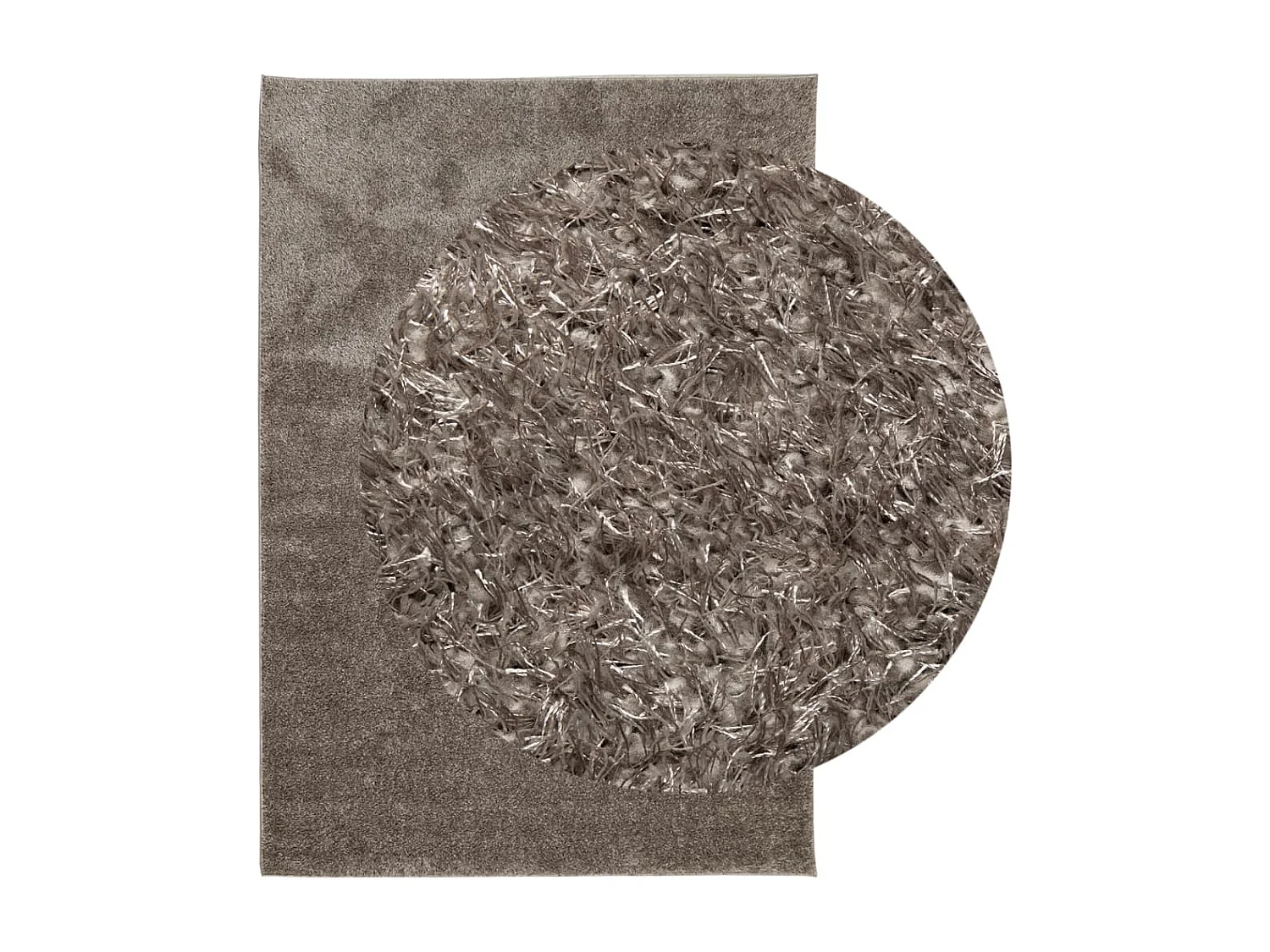 Tappeto ISTAN a pelo lungo, aspetto grigio lucido, 120x170 cm