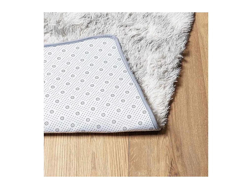 Tapis shaggy à poils longs NAVARRA gris argenté 80x150 cm