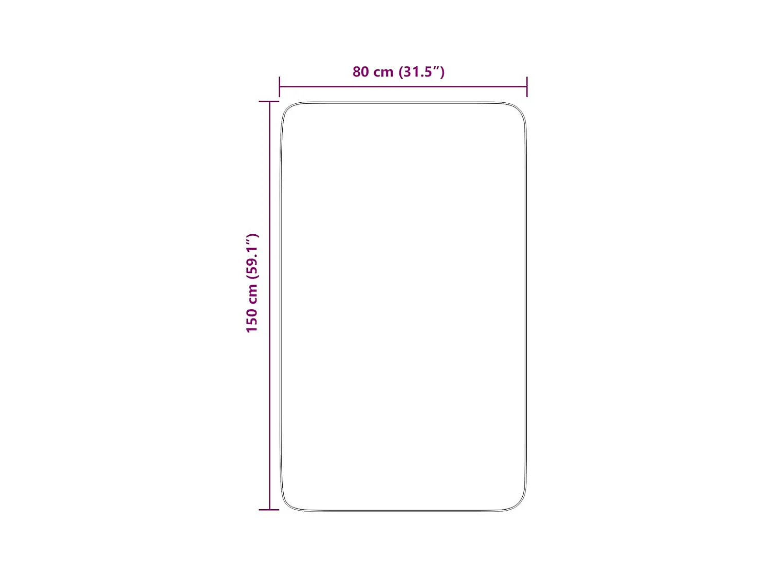 Tapis shaggy à poils longs NAVARRA gris argenté 80x150 cm