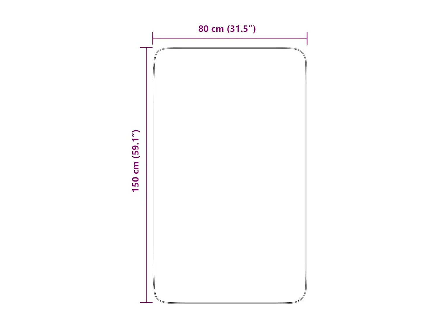 Tapis shaggy à poils longs NAVARRA gris argenté 80x150 cm