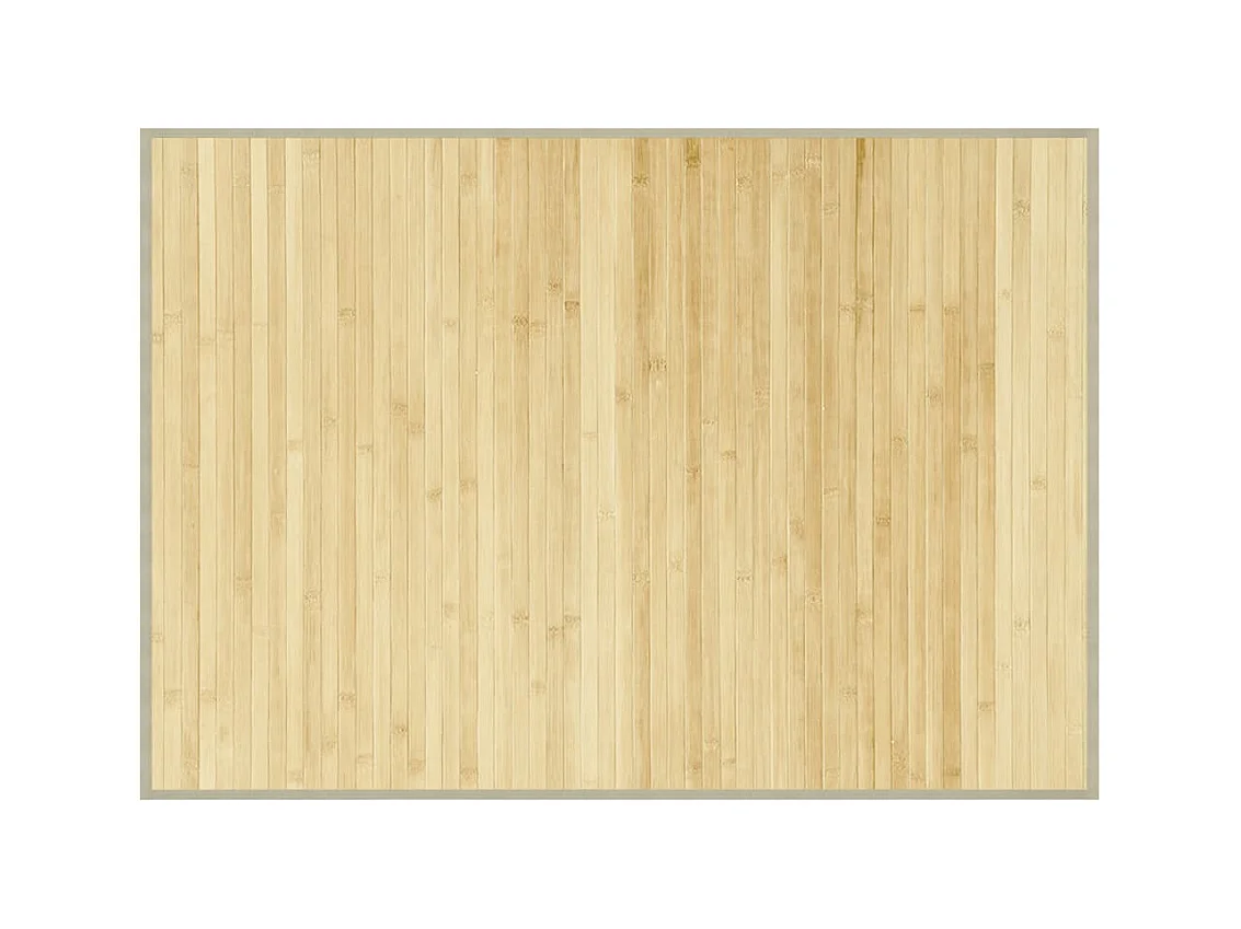 Tapis rectangulaire naturel clair 70x100 cm bambou