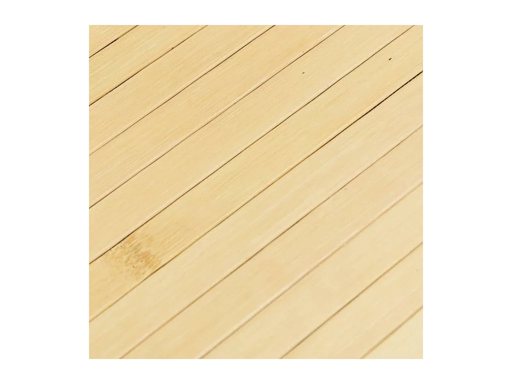 Tapis rectangulaire naturel clair 70x100 cm bambou