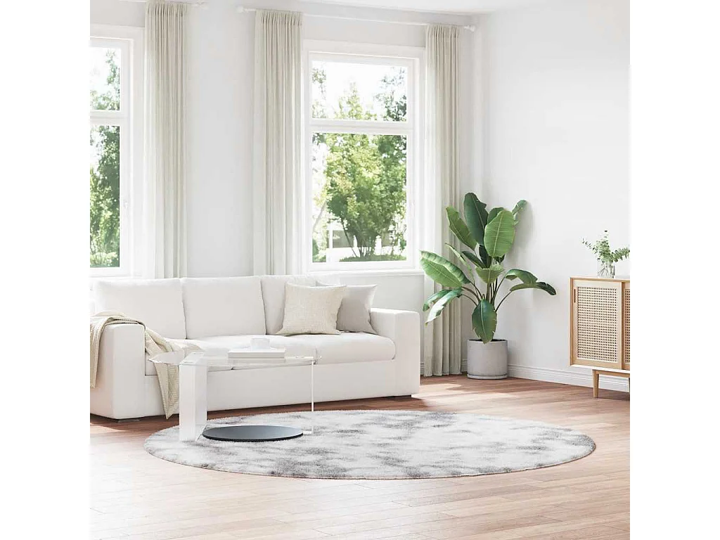 Tappeto NAVARRA Shaggy Grigio Argento 240x240 cm