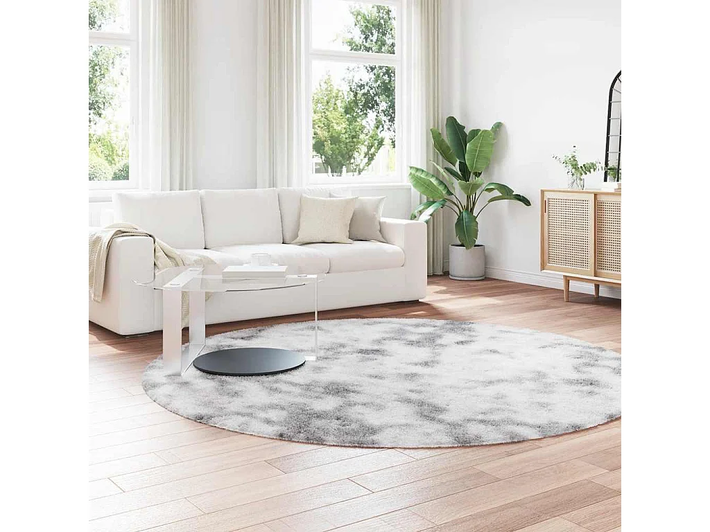 Tappeto NAVARRA Shaggy Grigio Argento 240x240 cm