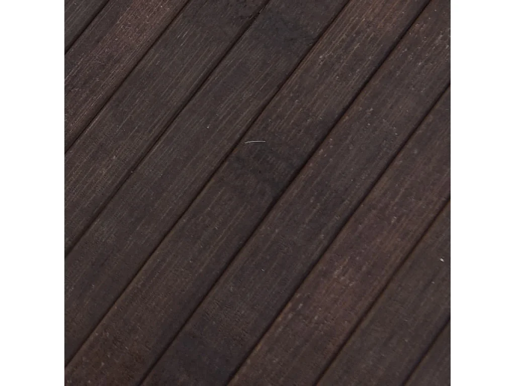 Alfombra rectangular marrón oscuro 100x200 cm bambú