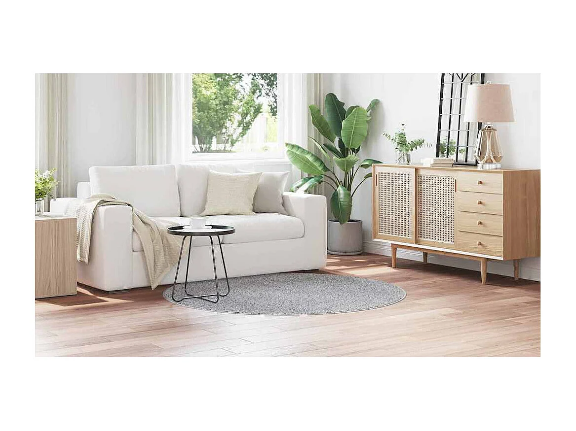 Tapis Gris 160 x 160 cm Polypropylène