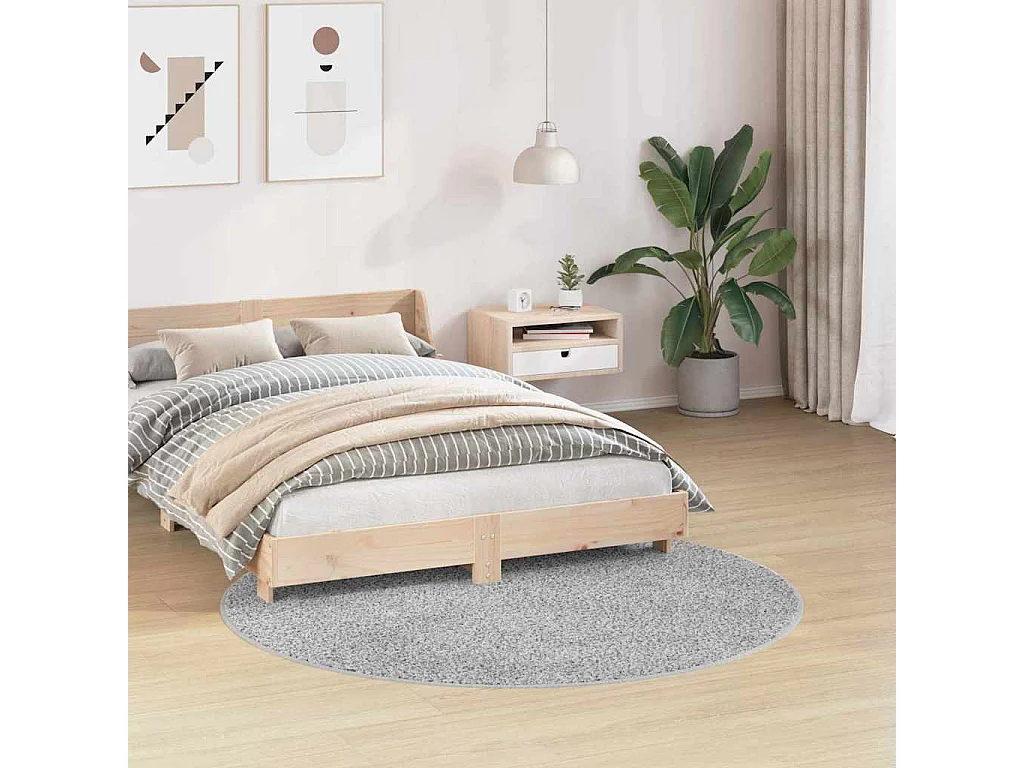 Tapis Gris 160 x 160 cm Polypropylène