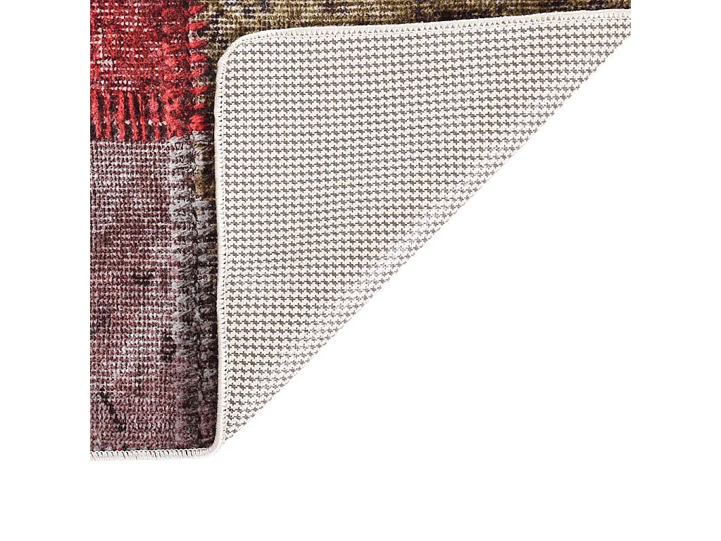 Tappeto antiscivolo lavabile Patchwork 80x300 cm Multicolore