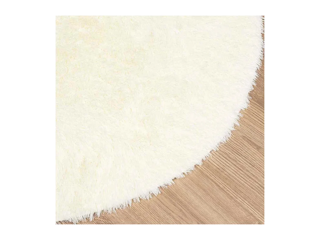 Tapis Shaggy à poils longs NAVARRA crème 200x200 cm polyester