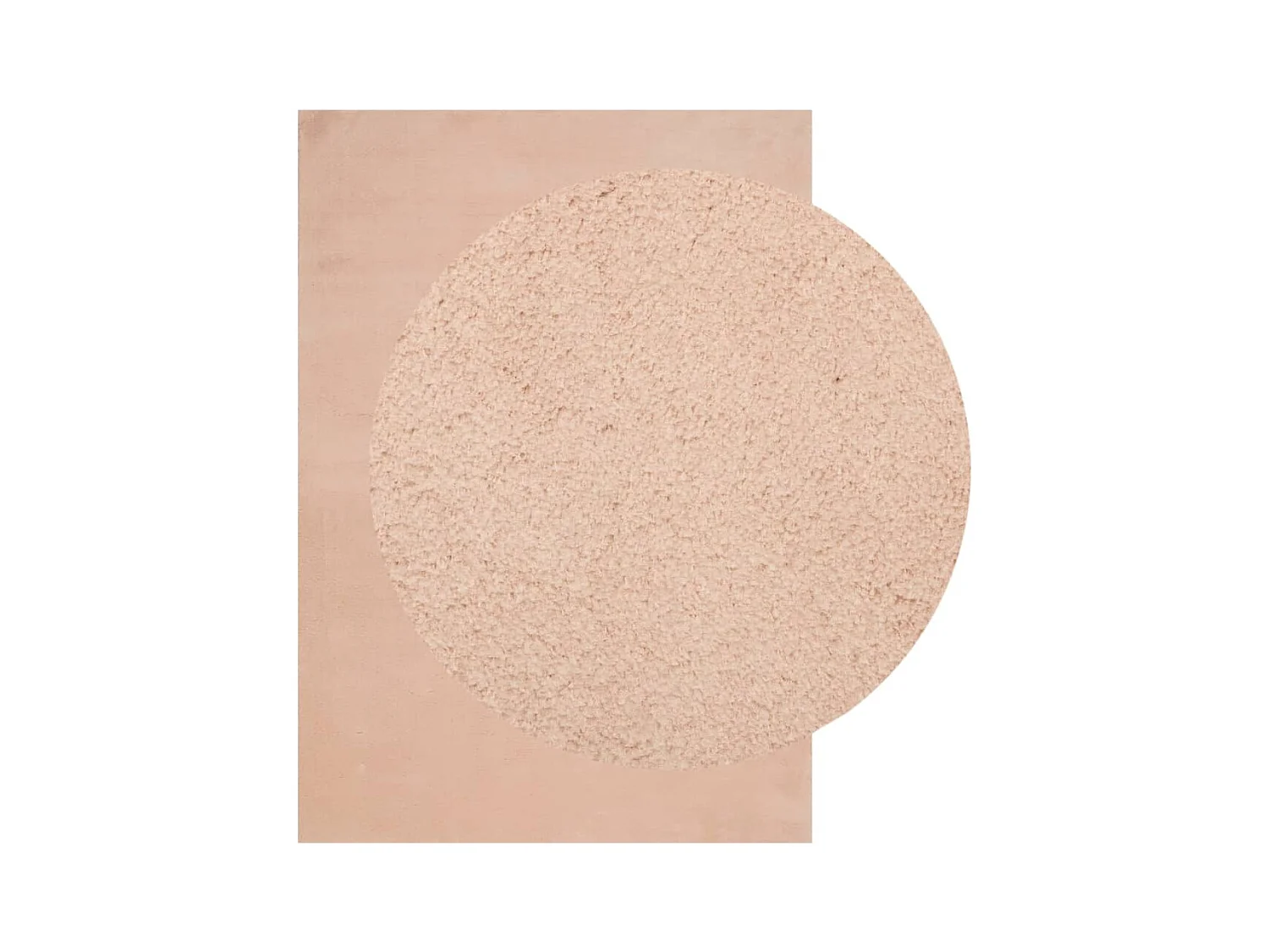 Alfombra HUARTE de pelo corto suave lavable rojo claro 120x170 cm