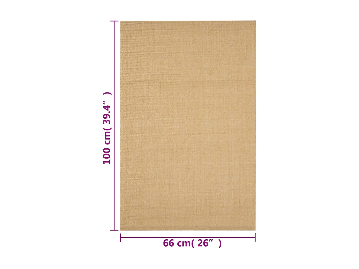 Tapiz de sisal natural 66x100 cm