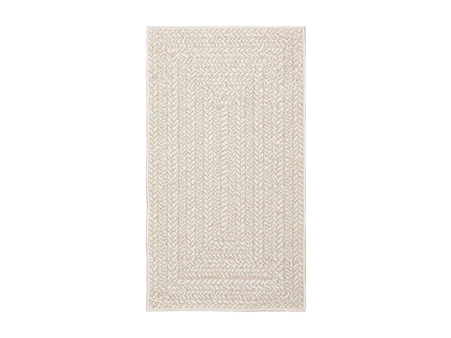 ZIZUR crèmekleurig vloerkleed 60x110 cm jute look binnen en buiten