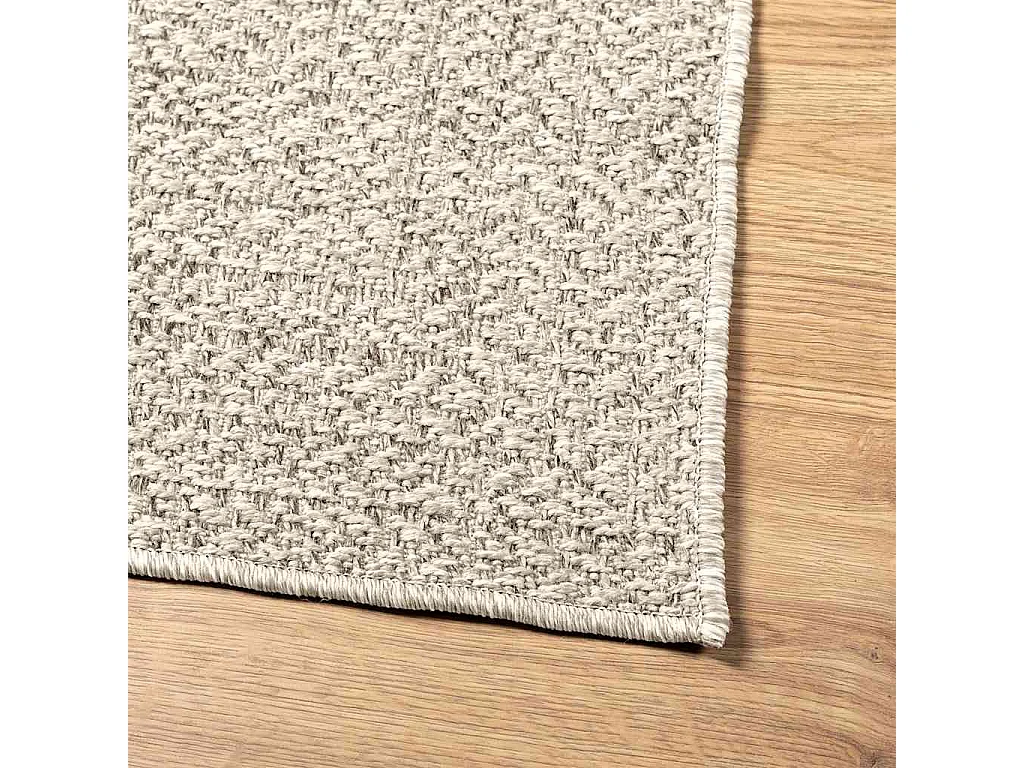 ZIZUR crèmekleurig vloerkleed 60x110 cm jute look binnen en buiten