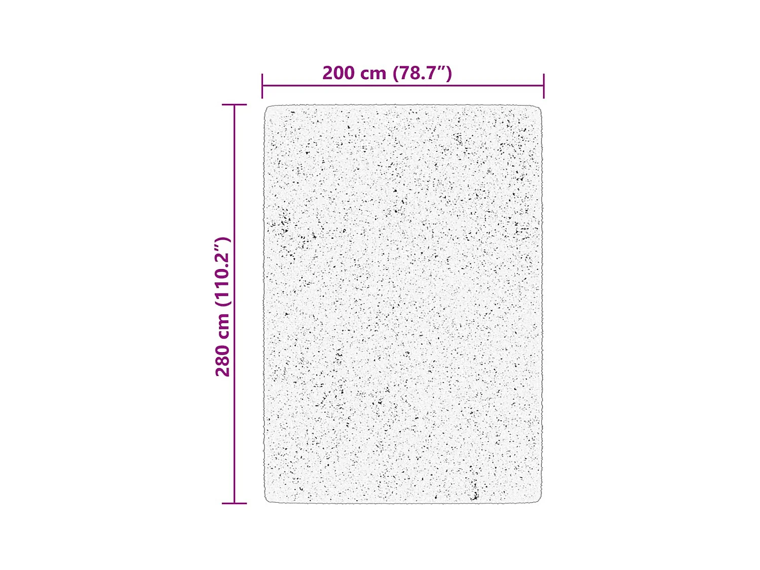 Tapis HUARTE à poils courts doux et lavable gris 200x280 cm