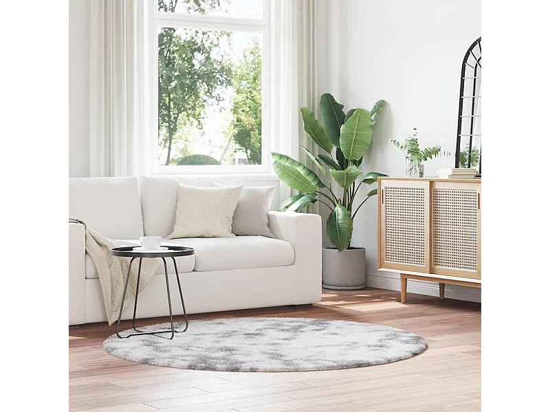 NAVARRA Shaggy Rug Zilvergrijs 160x160 cm