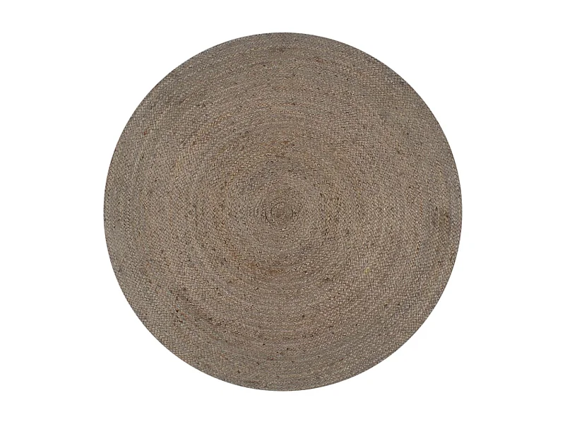 Alfombra de yute hecha a mano redonda 120 cm gris