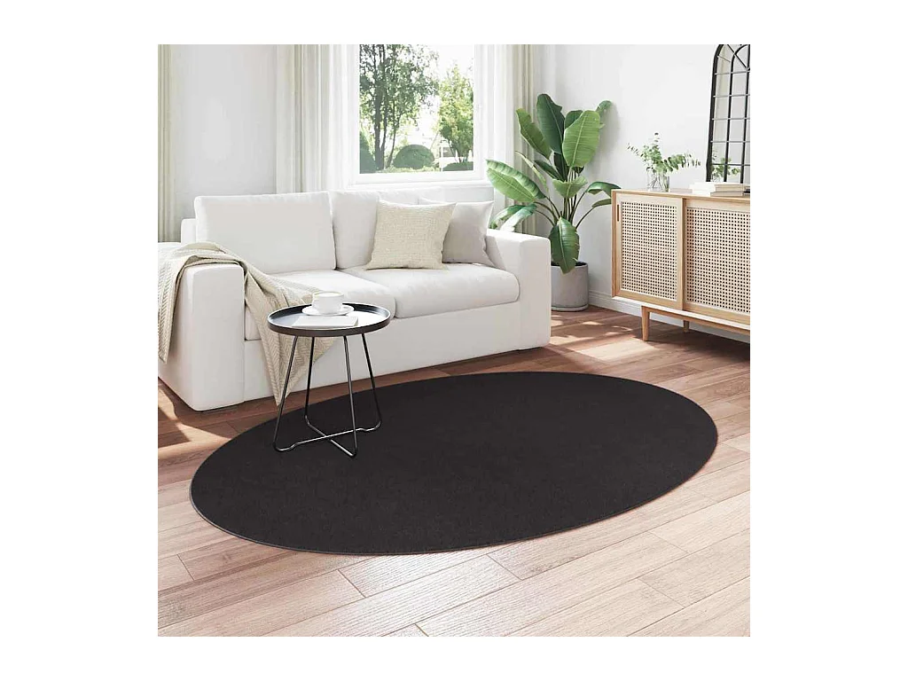 Zwart vloerkleed 140 x 200 cm Polyester