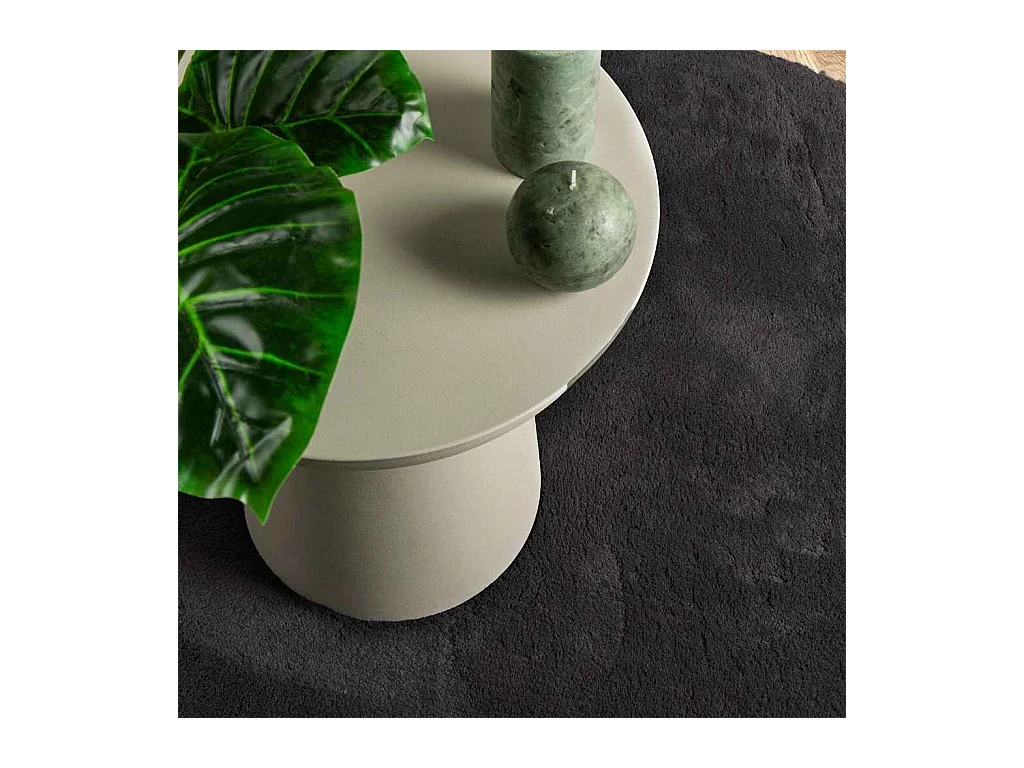 Zwart vloerkleed 140 x 200 cm Polyester