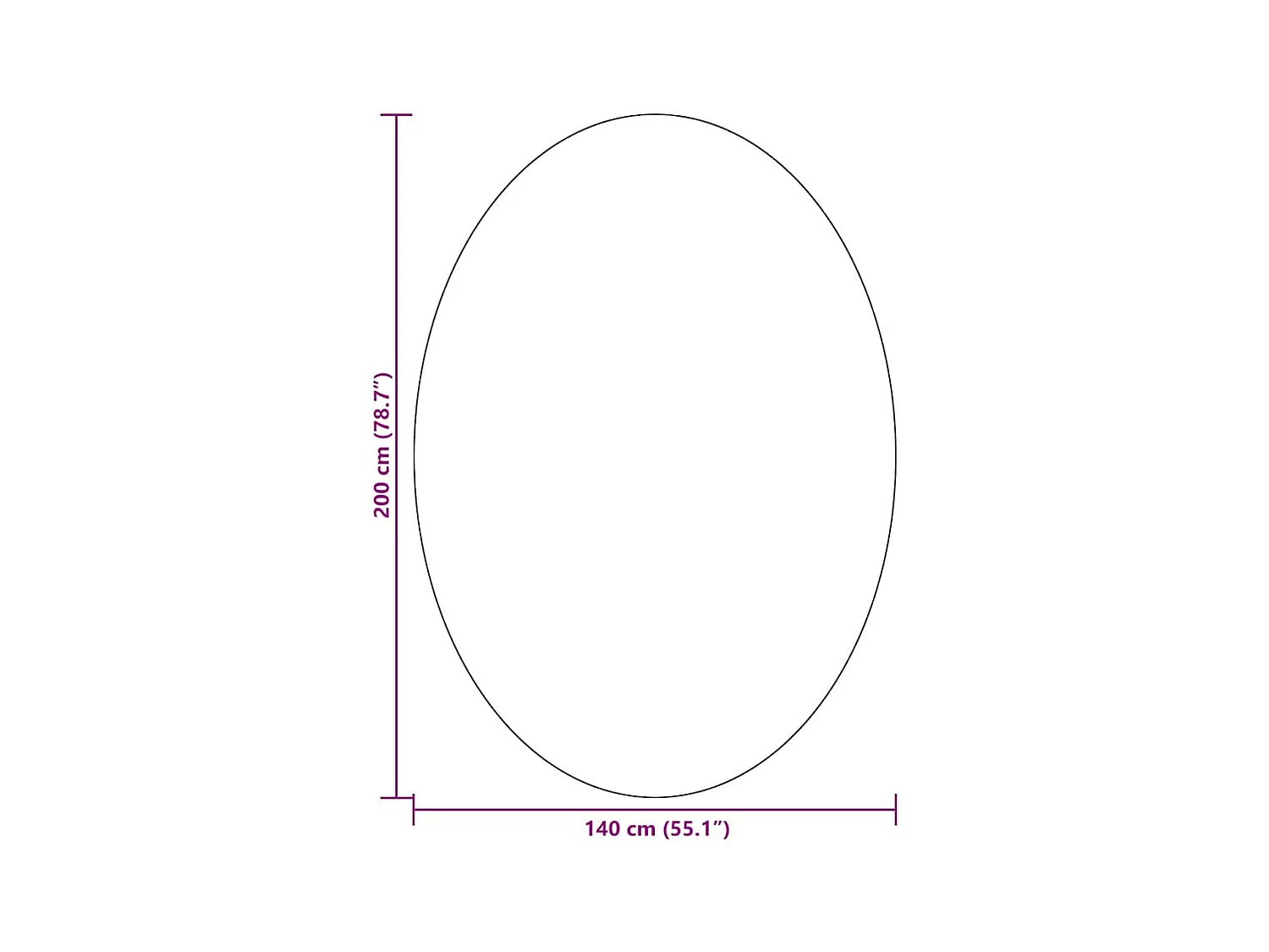 Zwart vloerkleed 140 x 200 cm Polyester