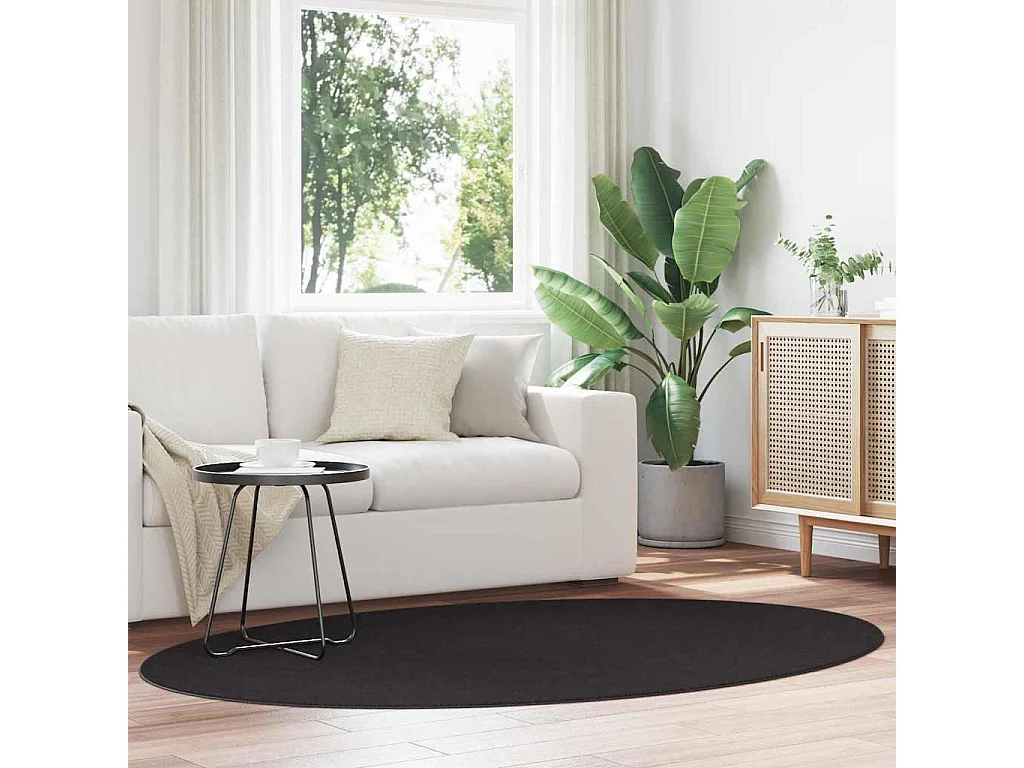 Tapis Noir 140 x 200 cm Polyester