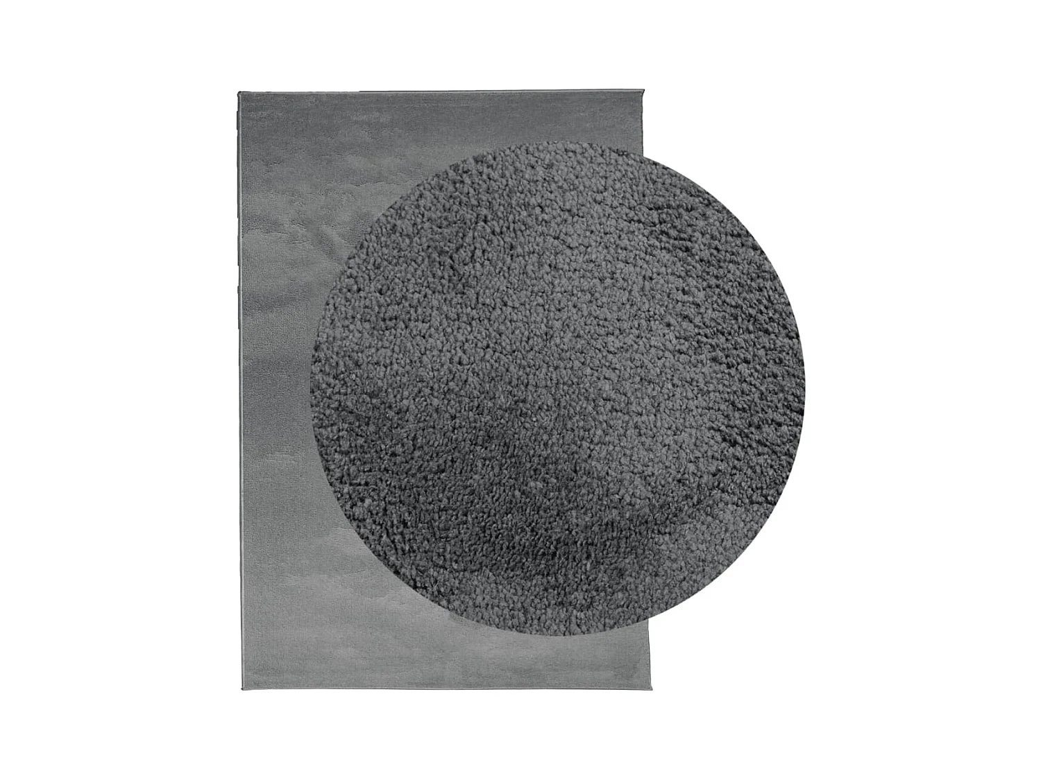 OVIEDO kortpolig vloerkleed antraciet 160x230 cm