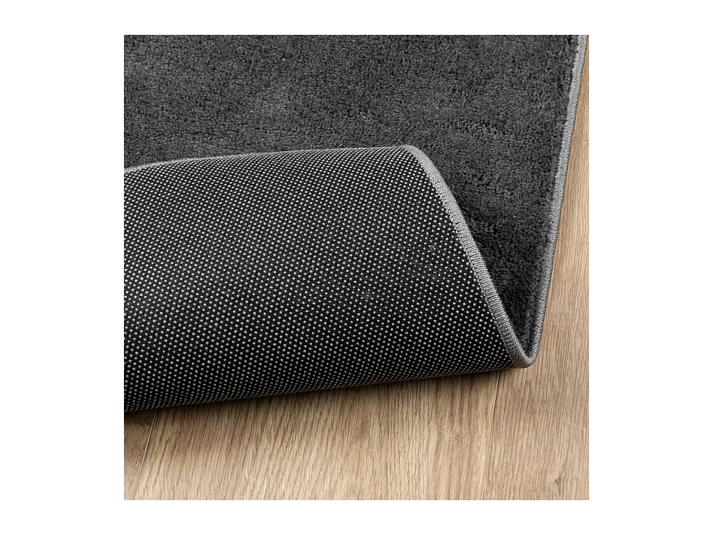 OVIEDO kortpolig vloerkleed antraciet 160x230 cm