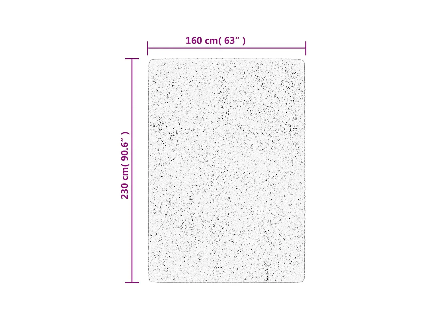 OVIEDO kortpolig vloerkleed antraciet 160x230 cm